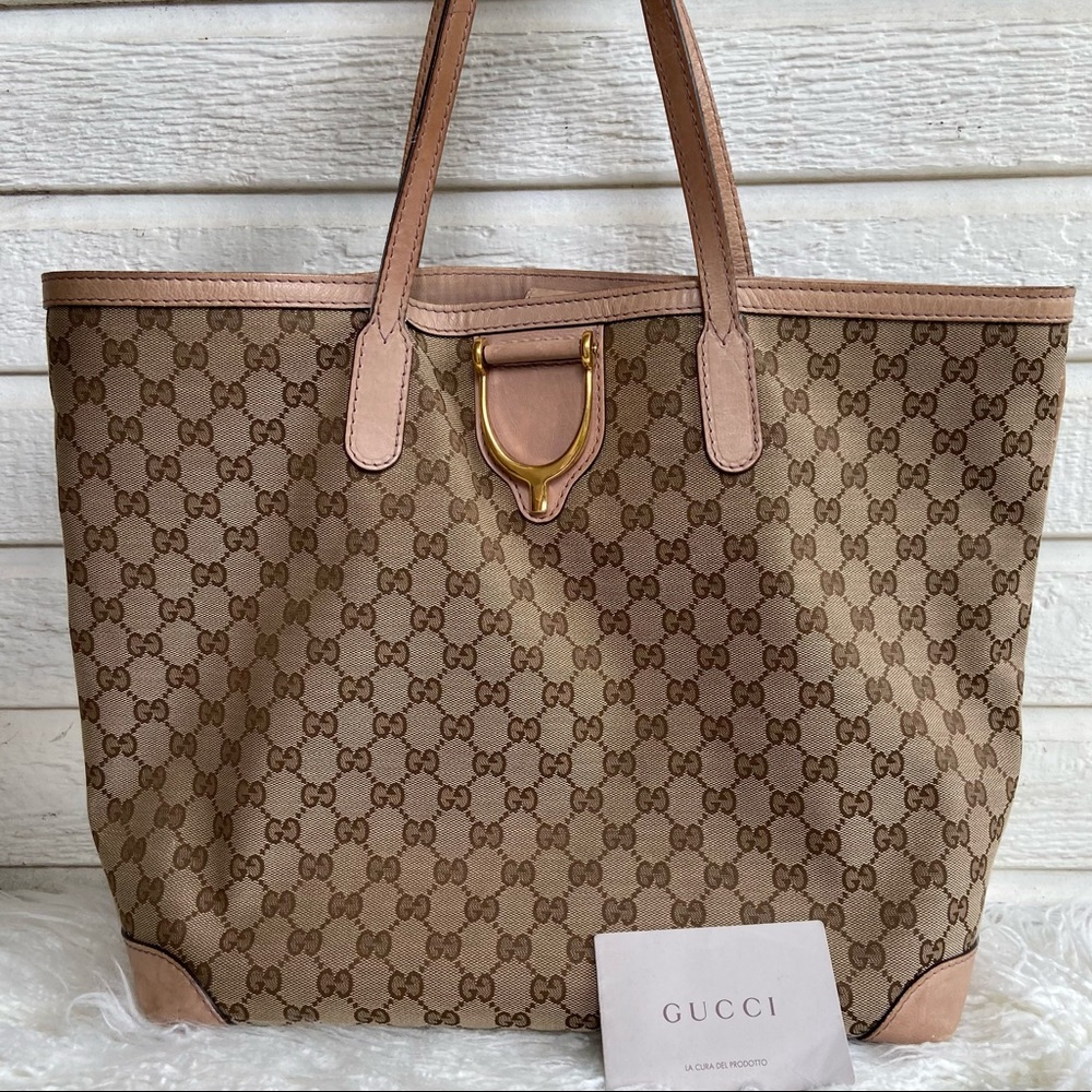 Gucci XL Monogram Web GG Tote Canvas - Picture 1 of 12